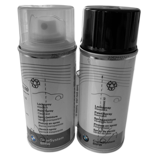 Set Spray Vopsea + Lac Oe Bmw Negru Black U668 150ML 51915A55B65